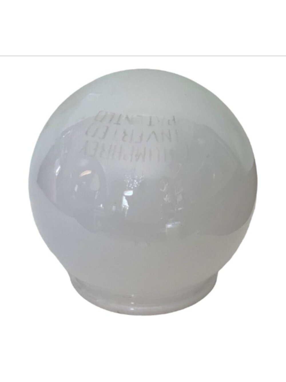 Antique Globe Humphrey Inverted Gas Lamp Globe White Glass Shade Patented Vtg 9"